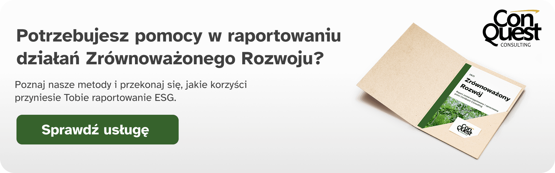 Baner przekierowujący do Zrównoważonego Rozwoju